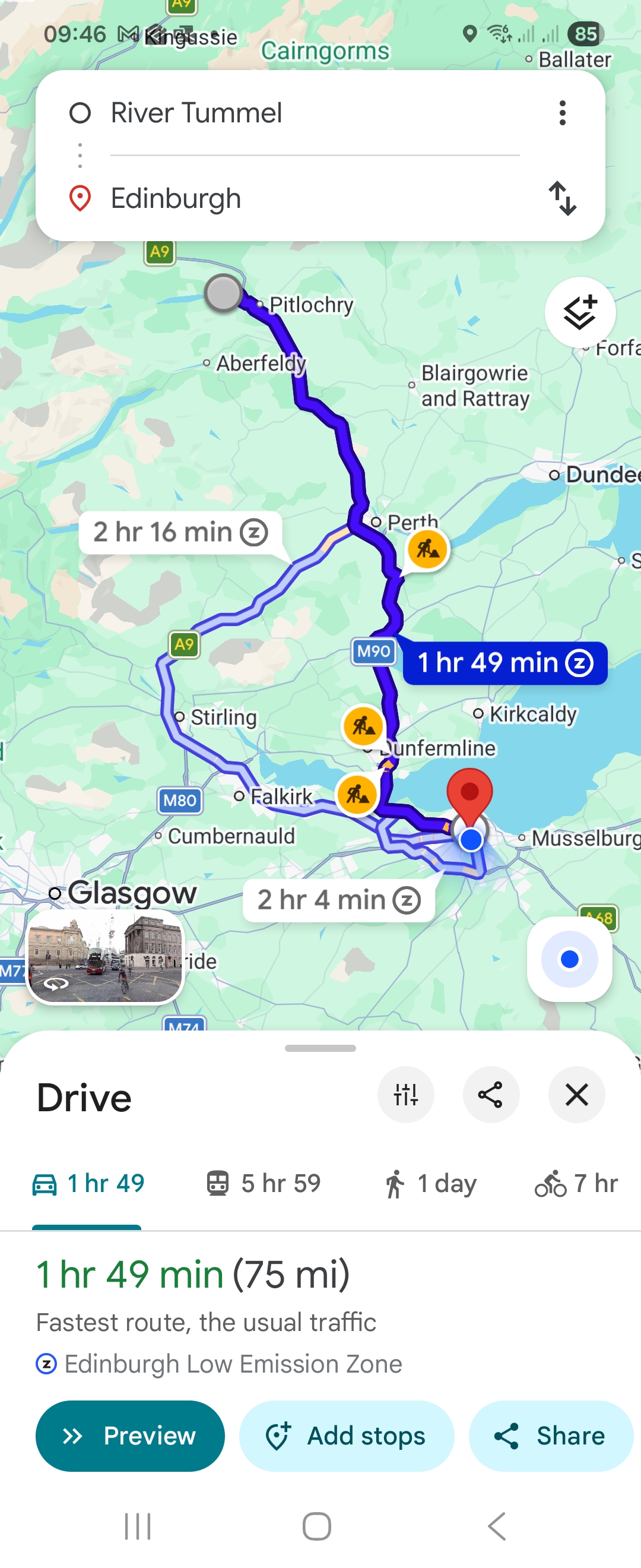 Day 4 route map