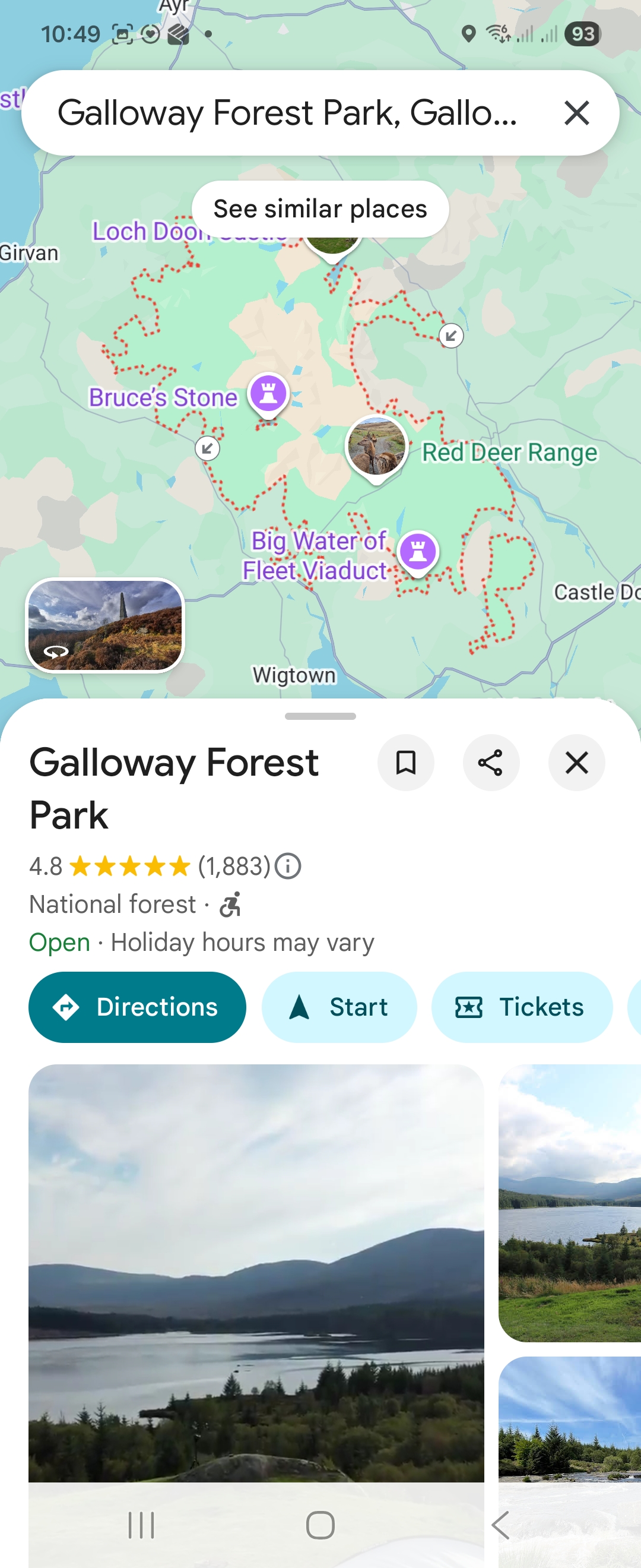 Day 6 route map
