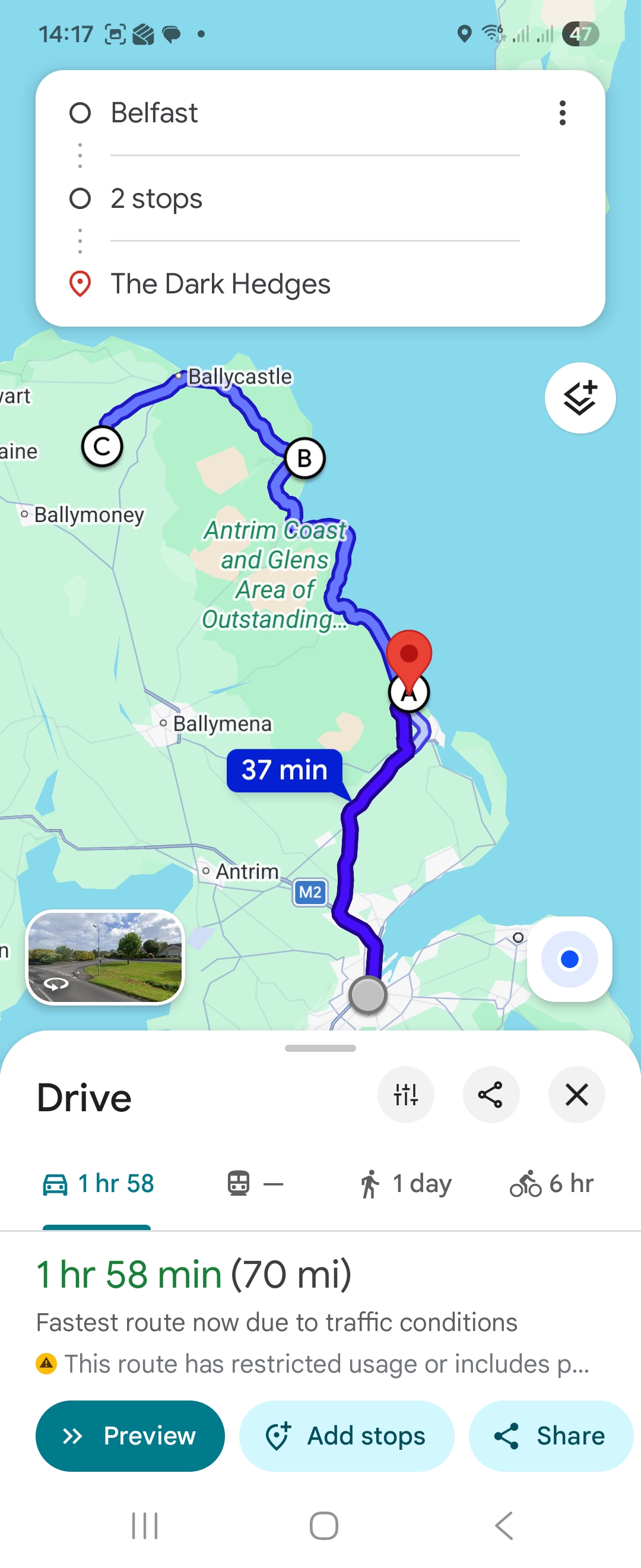 Day 3 route map