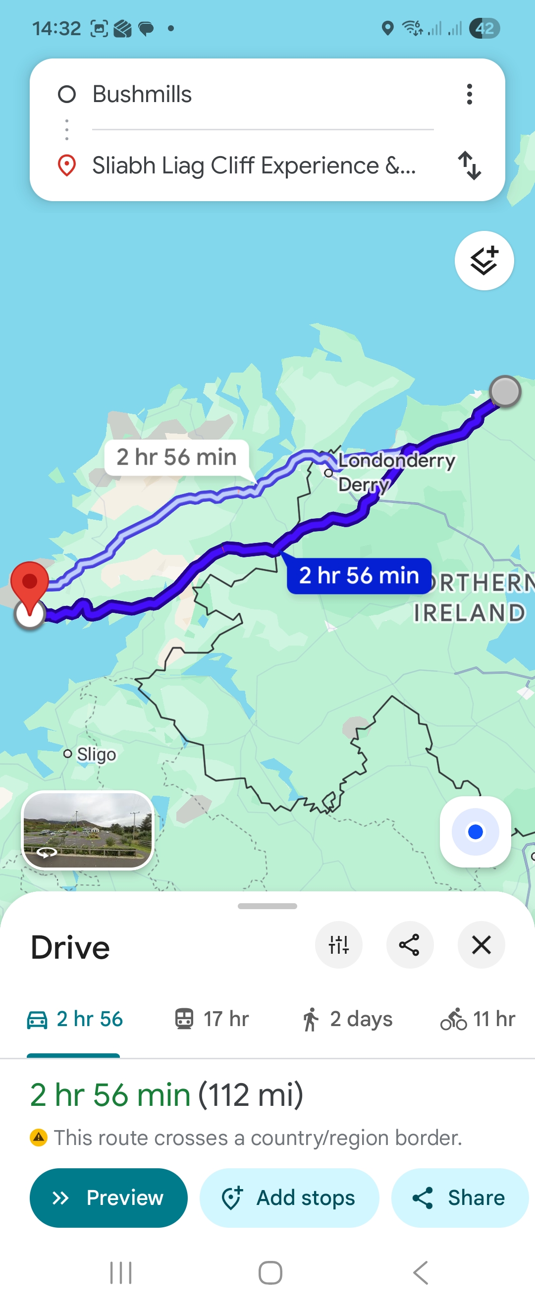 Day 5 route map