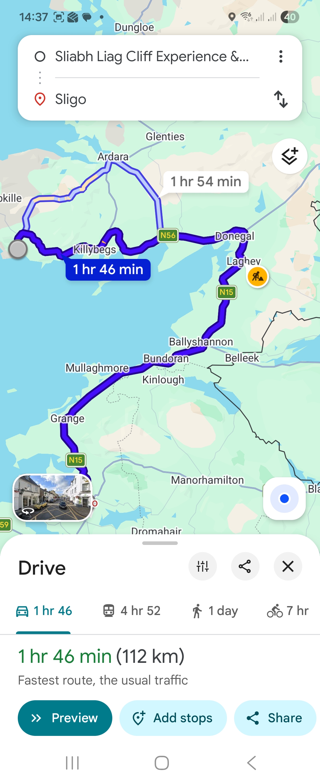 Day 6 route map