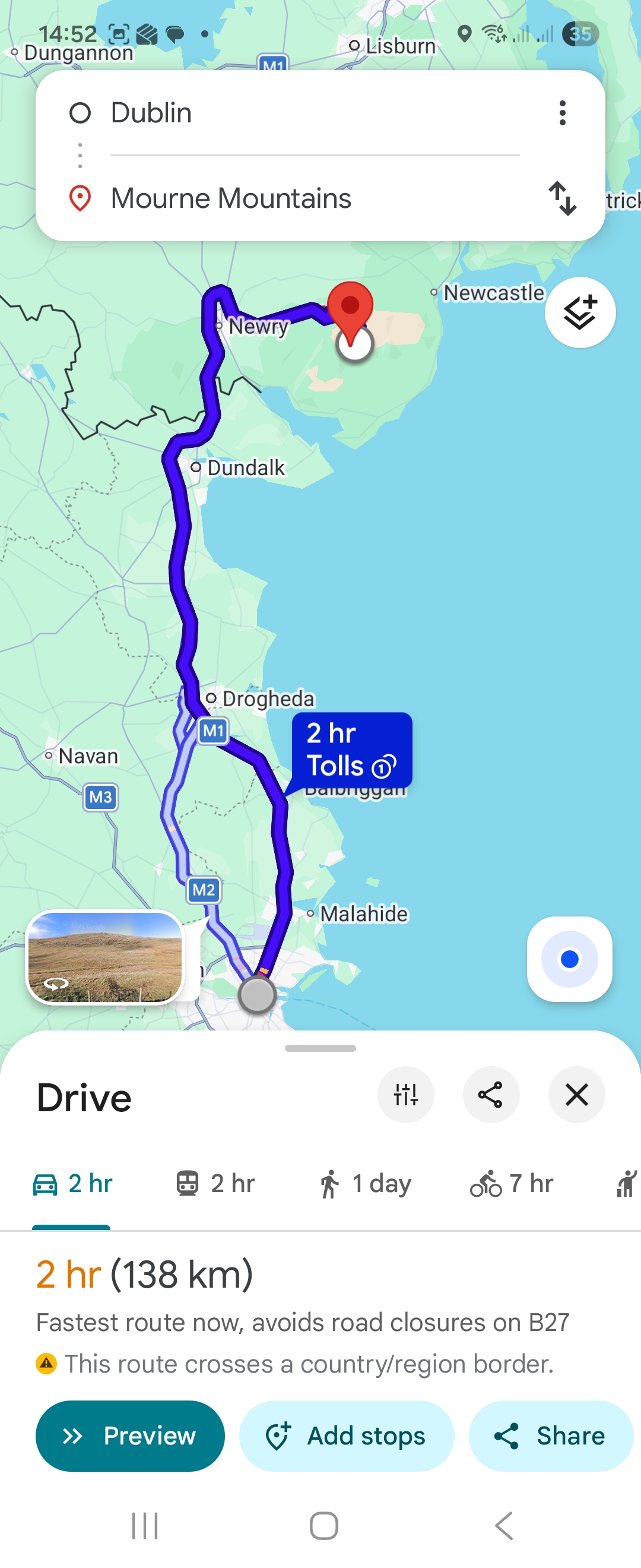 Day 8 route map