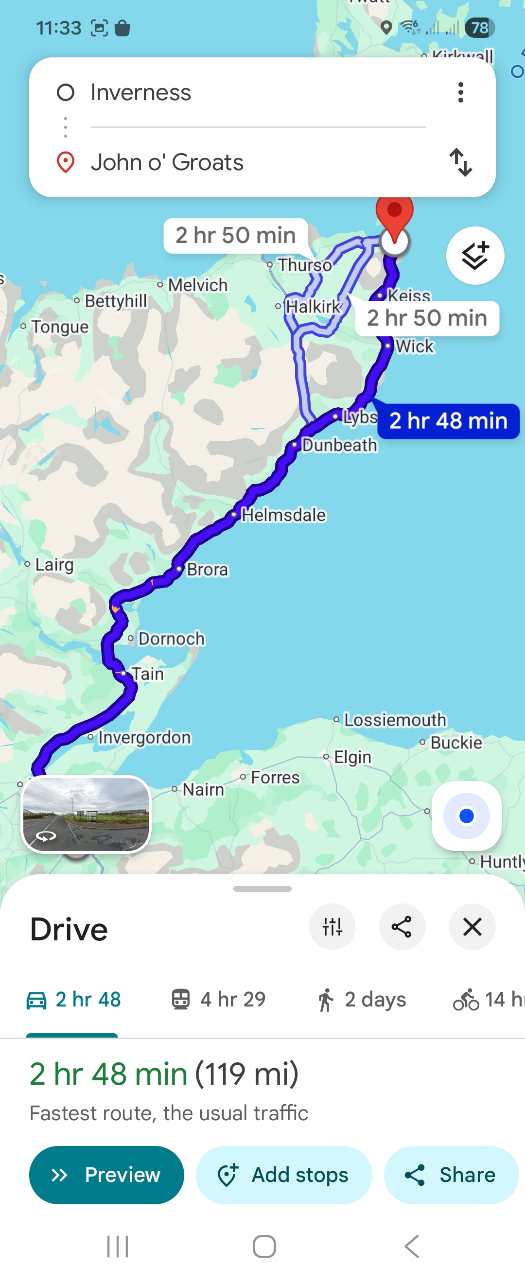 Day 3 route map