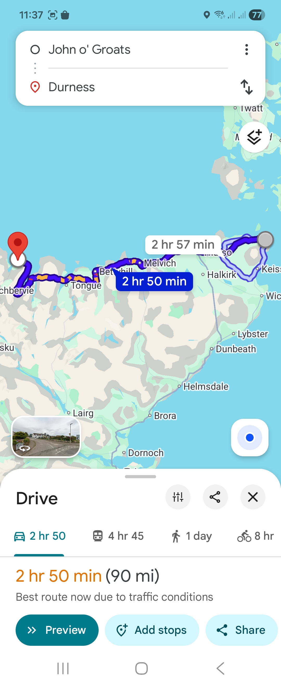Day 4 route map