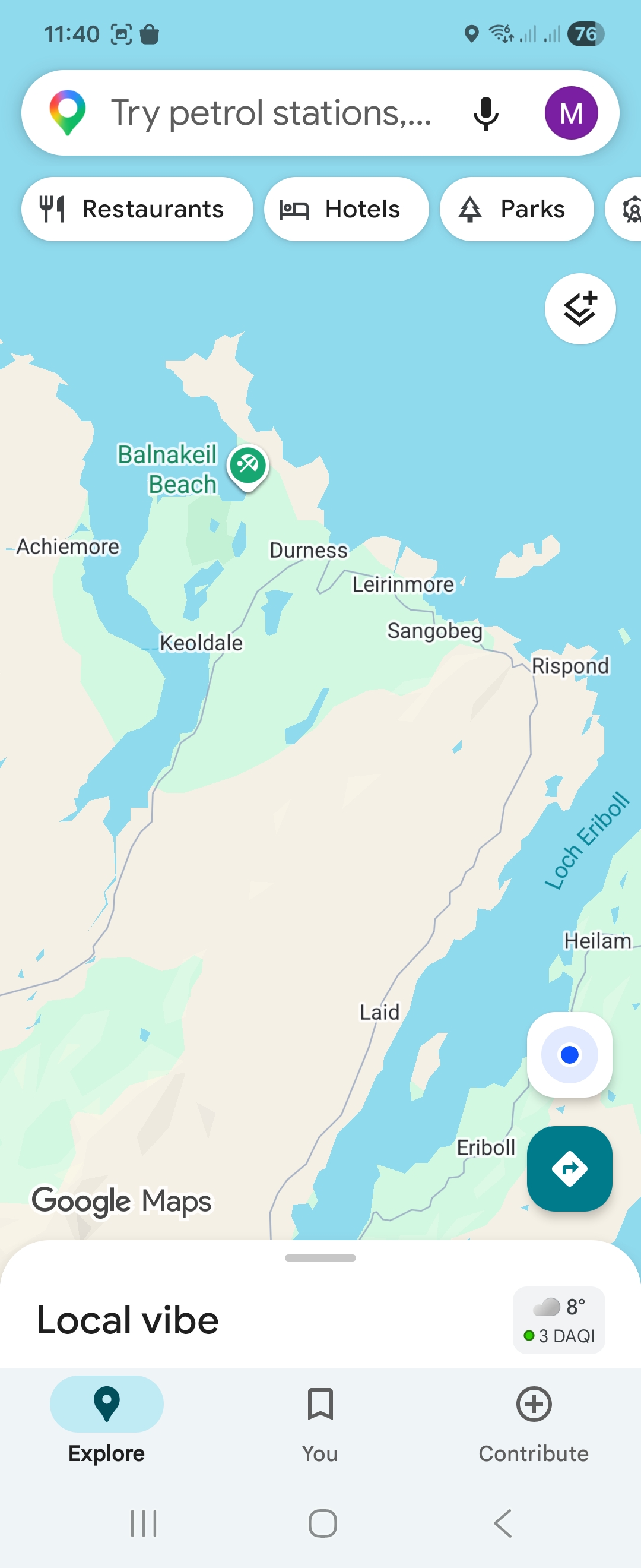 Day 5 route map