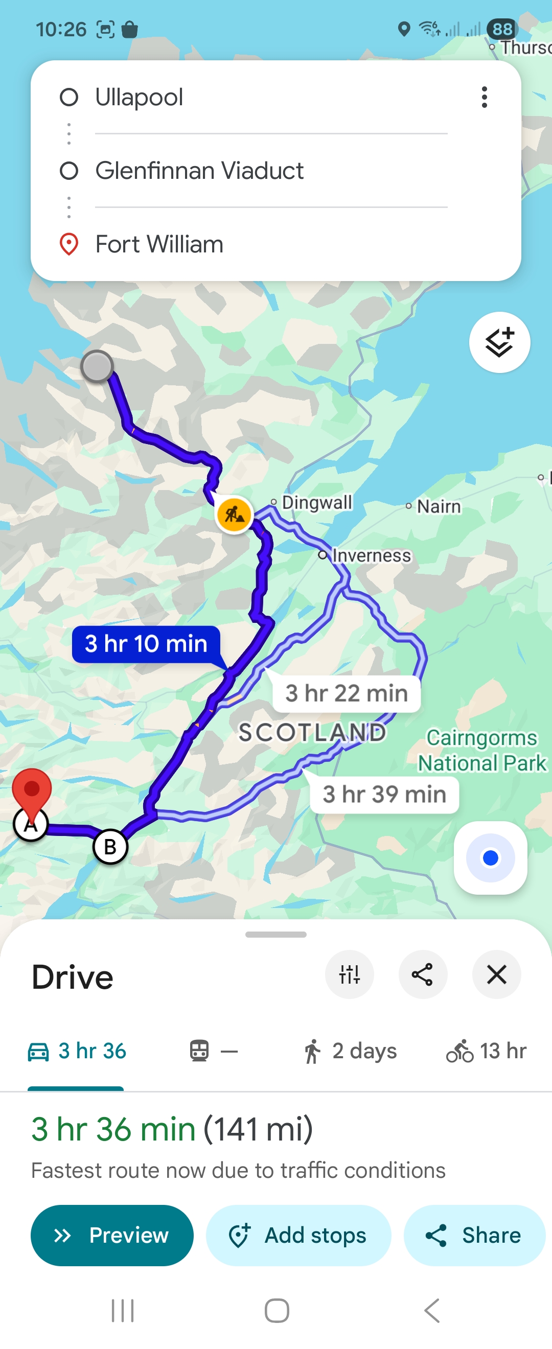 Day 3 route map