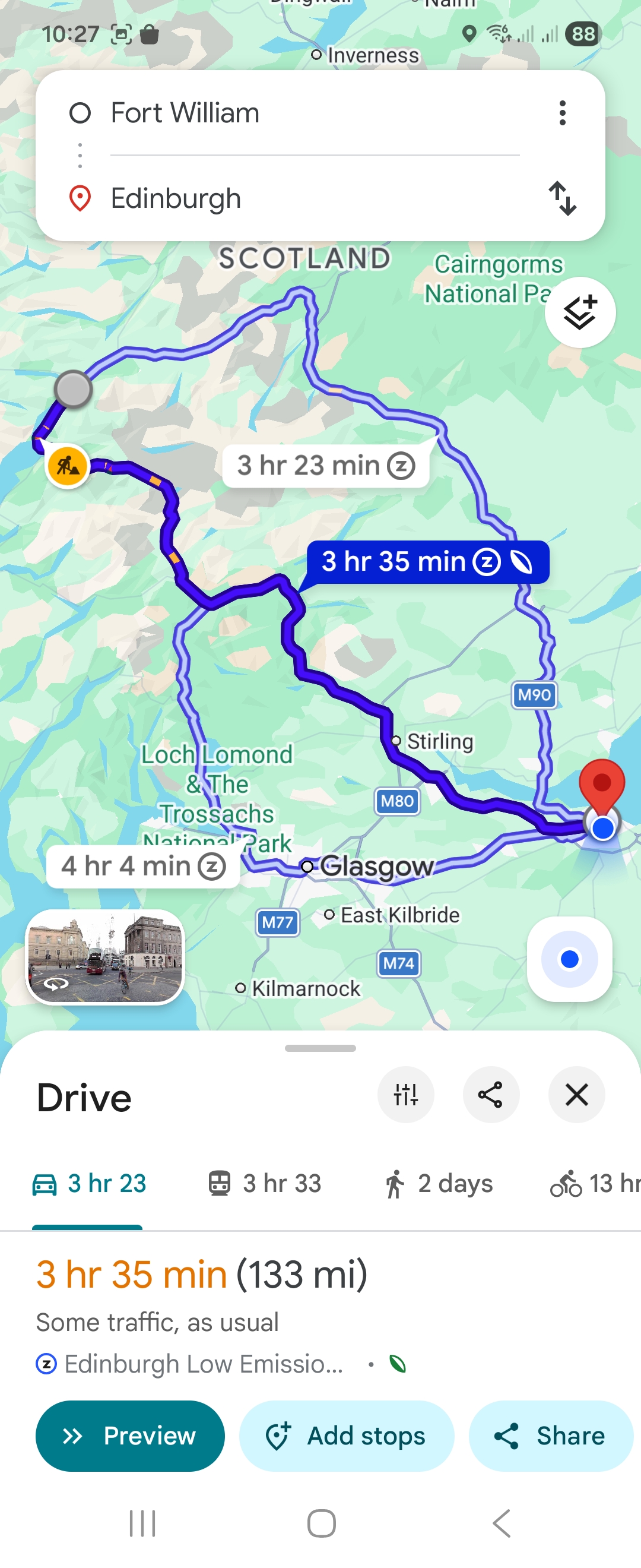 Day 4 route map