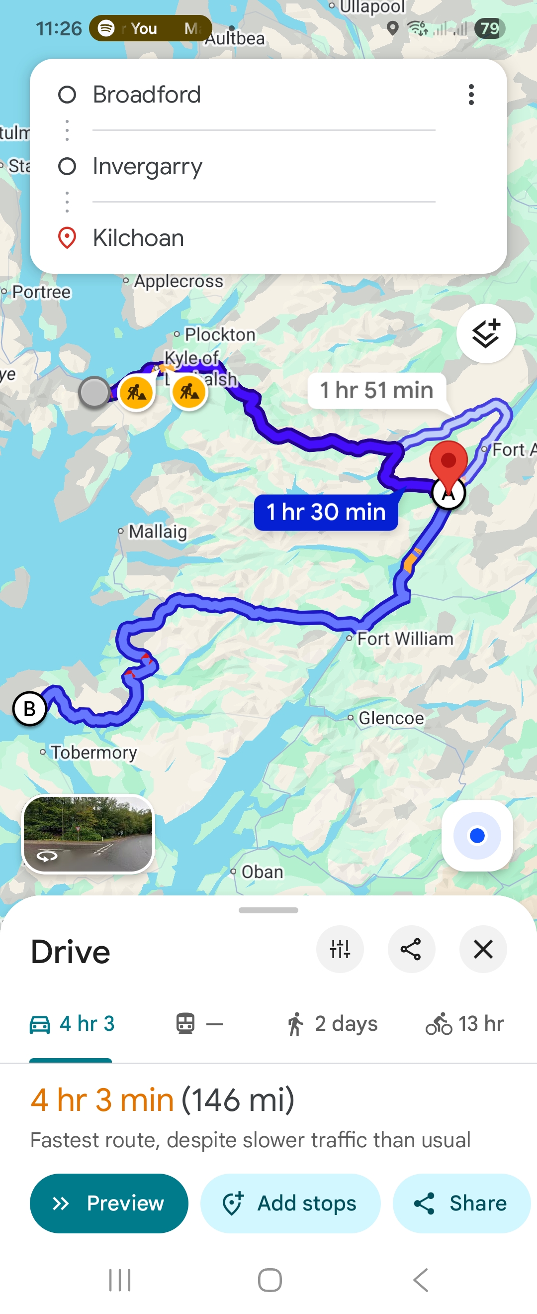 Day 6 route map