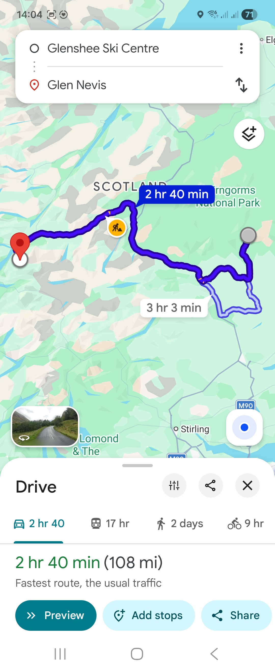 Day 3 route map