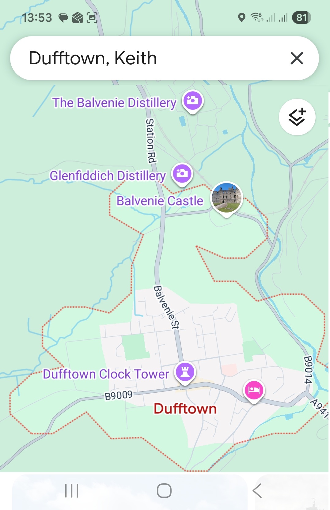 Dufftown map