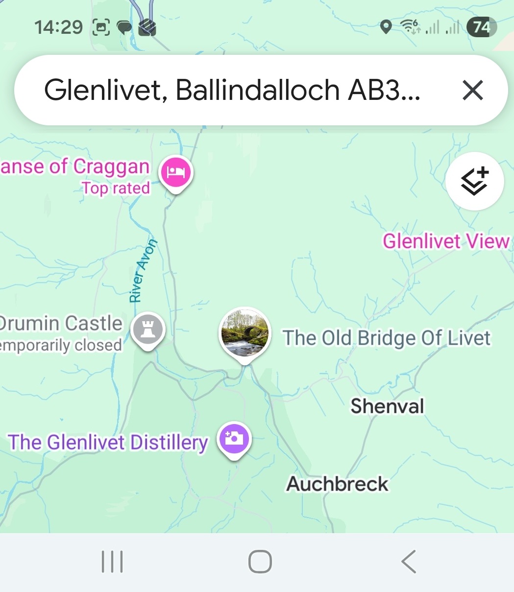 The Glenlivet & Upper Spey map