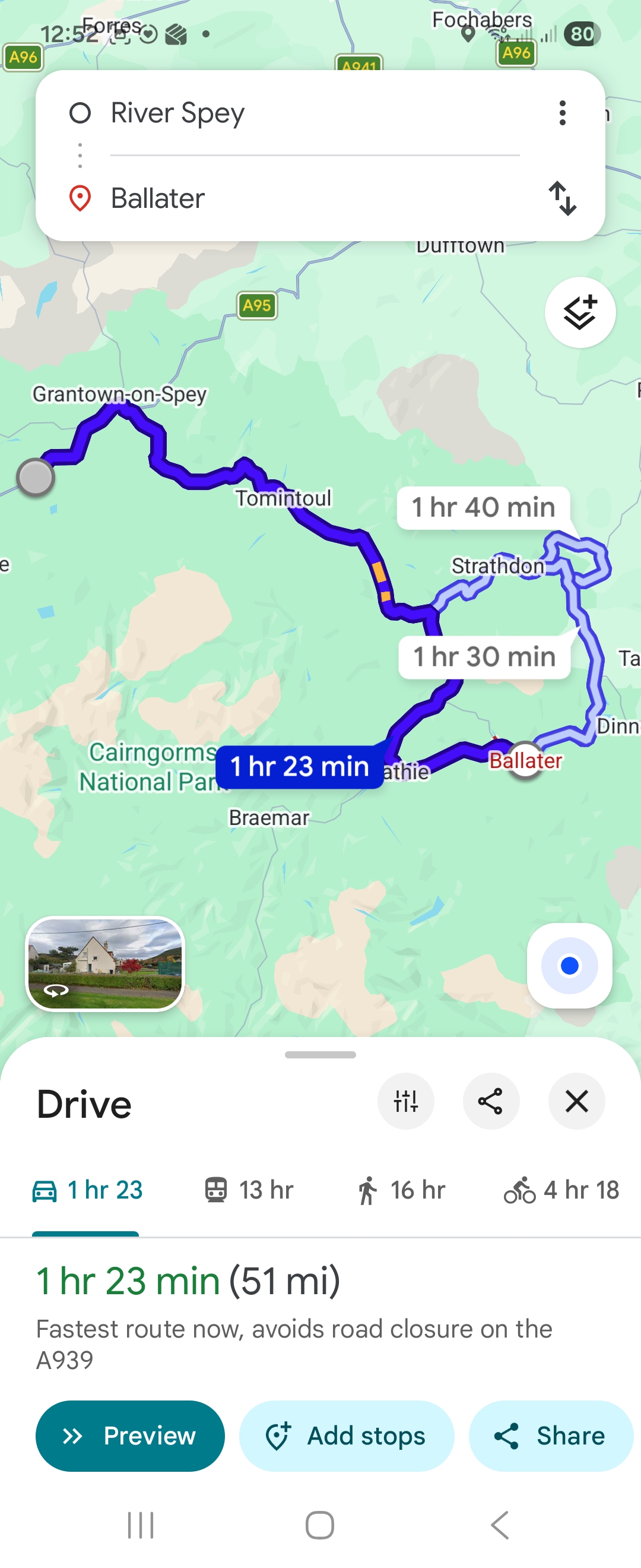 Day 7 route map