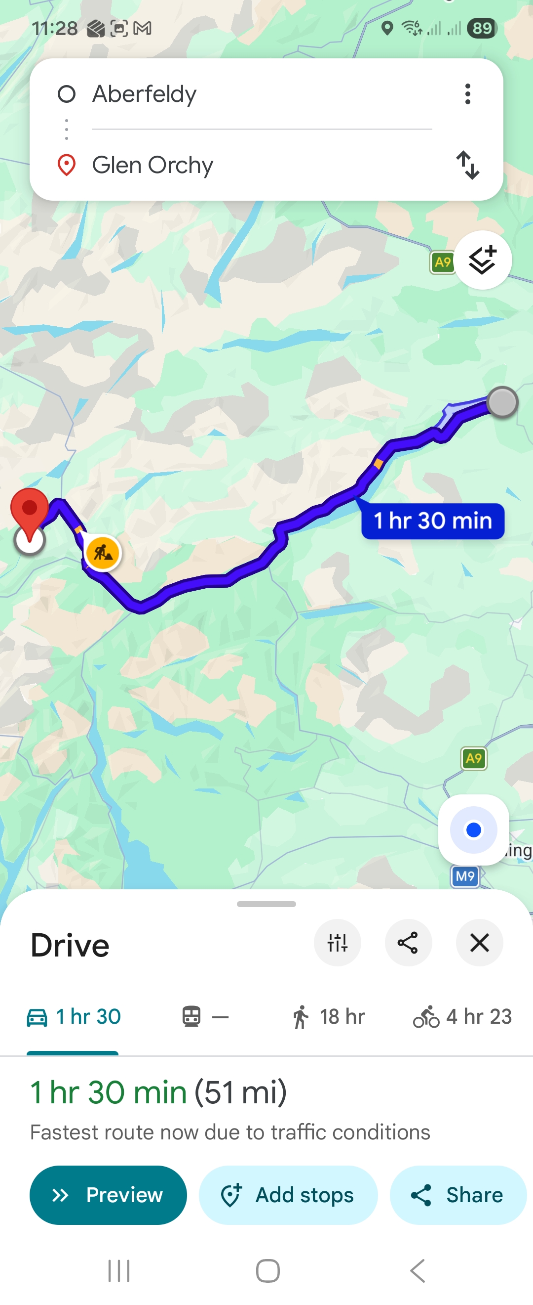 Day 4 route map