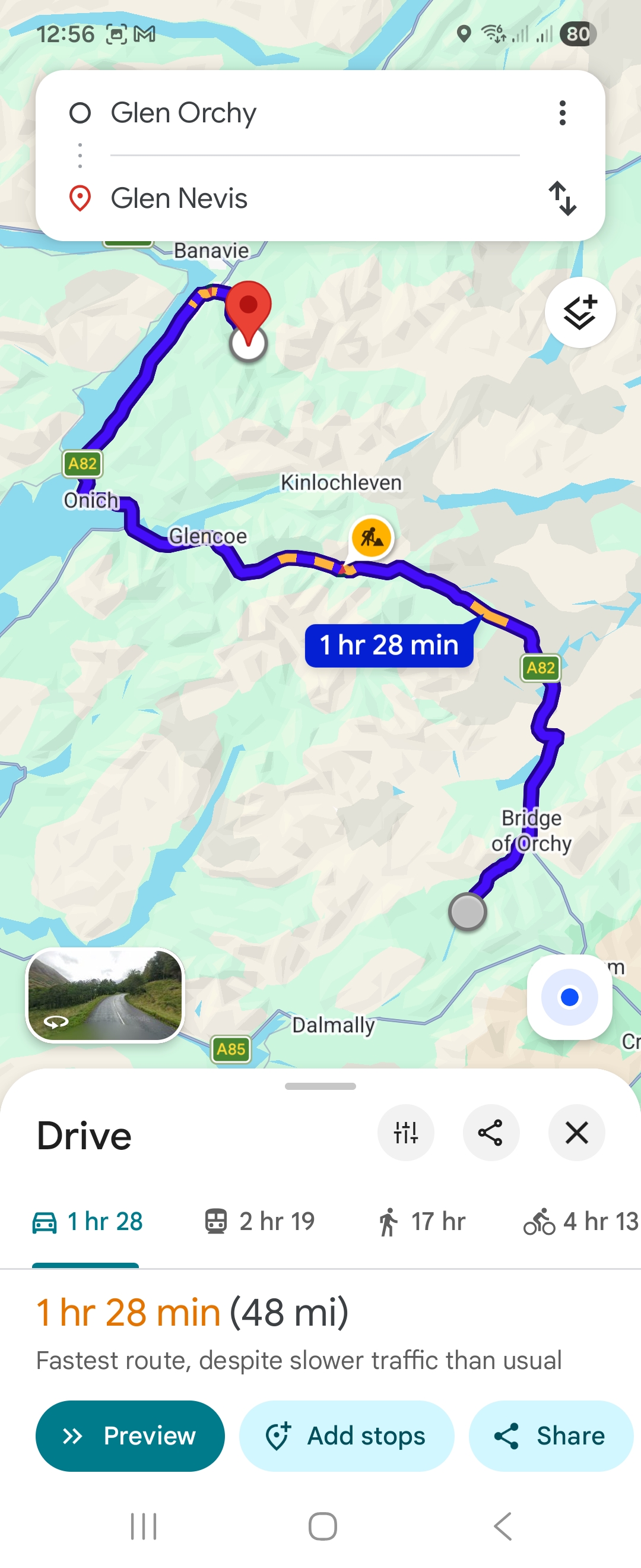 Day 7 route map