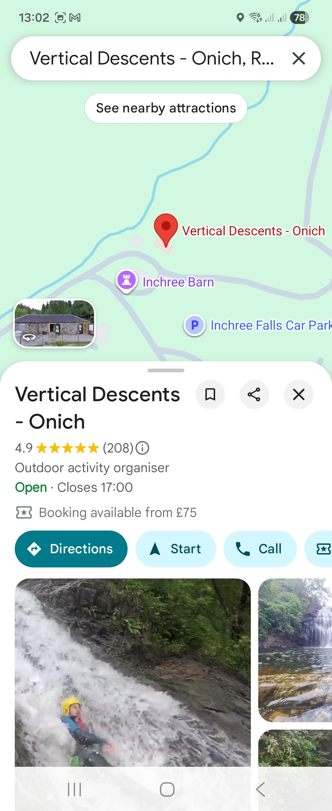 Day 8 route map